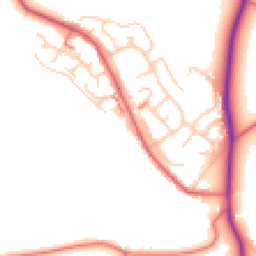 Daytime road noise heatmap for ST7 3QD