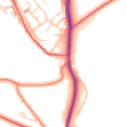 Daytime road noise heatmap for ST7 3QU