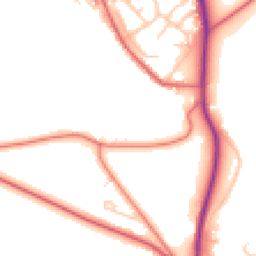 Daytime road noise heatmap for ST7 3QX