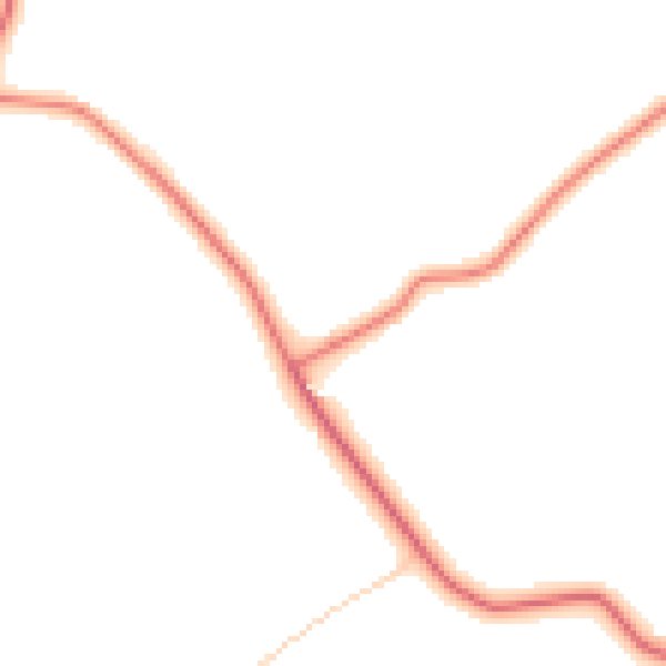 Daytime road noise heatmap for ST7 3SX