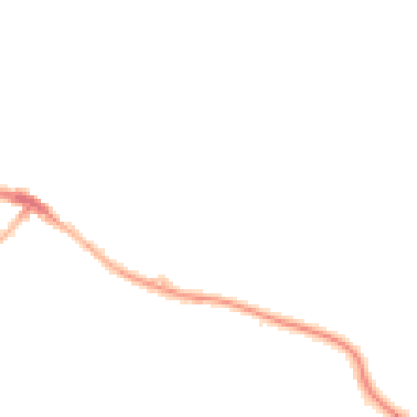 Night-time road noise heatmap for ST7 4EJ