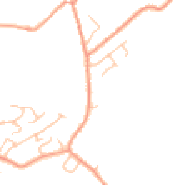 Daytime road noise heatmap for ST7 4JQ