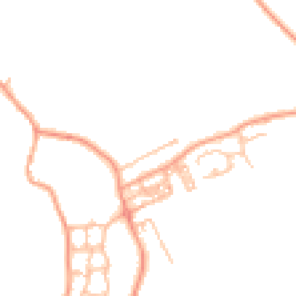 Daytime road noise heatmap for ST7 4QD