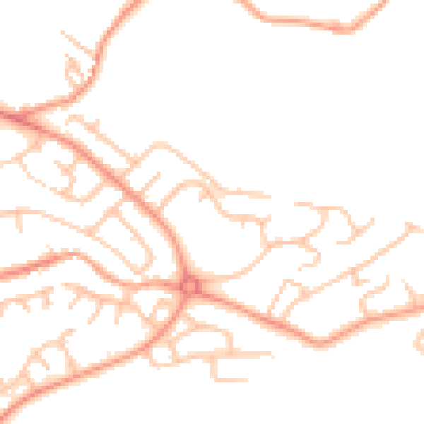Daytime road noise heatmap for ST7 4SL