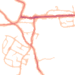 Daytime road noise heatmap for ST7 8DD