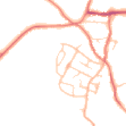 Daytime road noise heatmap for ST7 8EQ