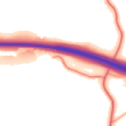 Daytime road noise heatmap for ST7 8JH