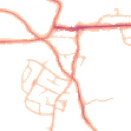 Daytime road noise heatmap for ST7 8JN