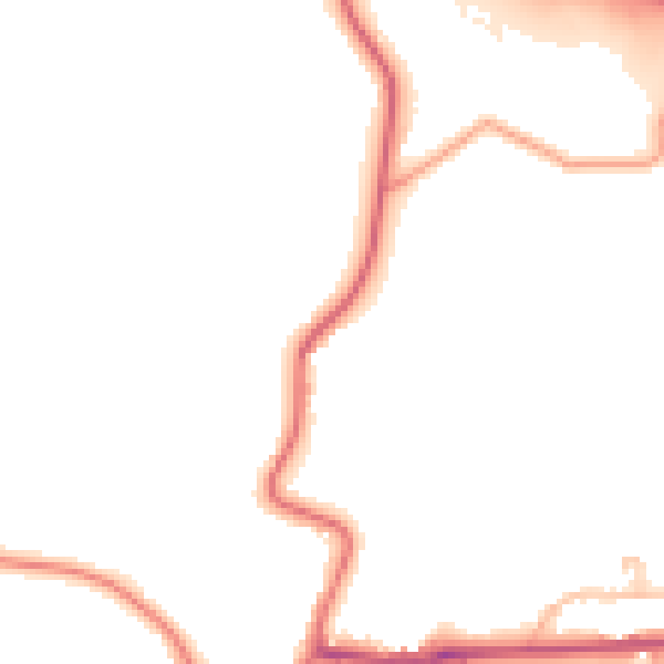 Daytime road noise heatmap for ST7 8JQ