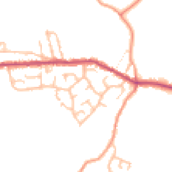 Daytime road noise heatmap for ST7 8PR