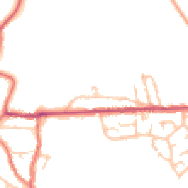 Daytime road noise heatmap for ST7 8QE