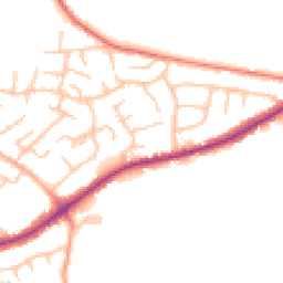 Daytime road noise heatmap for ST9 0DP