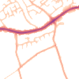 Daytime road noise heatmap for ST9 0PF