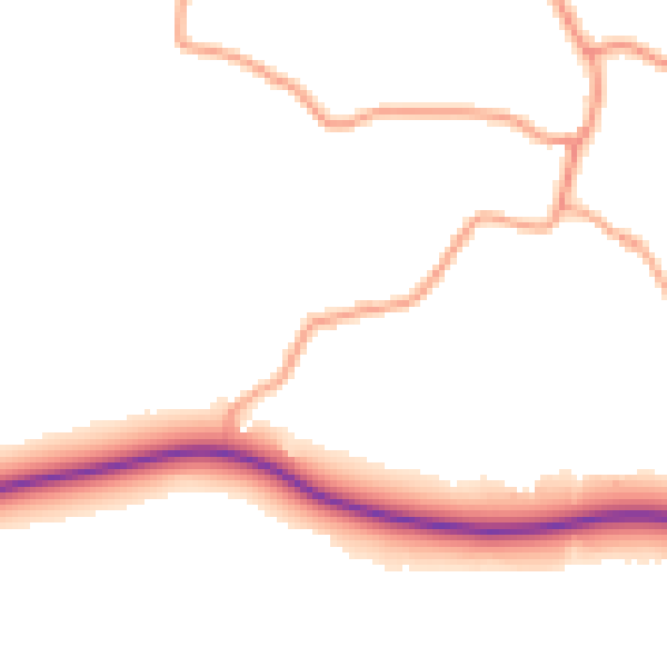 Daytime road noise heatmap for ST9 9AP