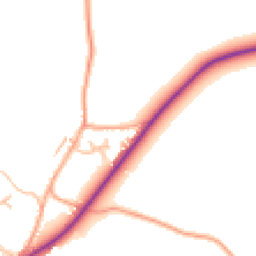 Daytime road noise heatmap for ST9 9AZ