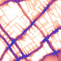 Daytime road noise heatmap for SW10 0AJ