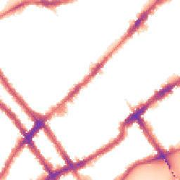 Night-time road noise heatmap for SW10 0AJ