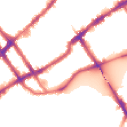 Night-time road noise heatmap for SW10 0BS