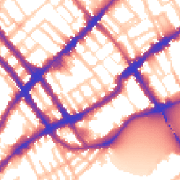 Daytime road noise heatmap for SW10 0JB