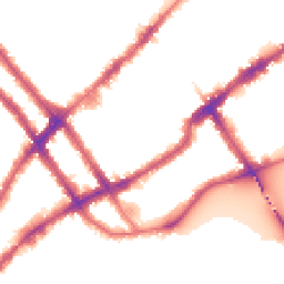 Night-time road noise heatmap for SW10 0JB