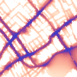 Daytime road noise heatmap for SW10 0JF