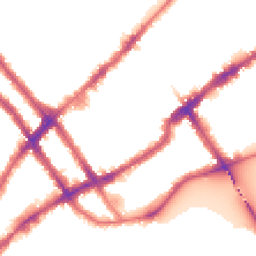 Night-time road noise heatmap for SW10 0JF