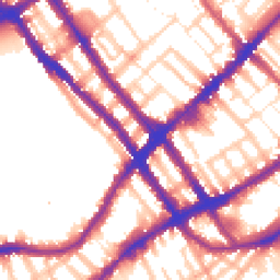 Daytime road noise heatmap for SW10 9DB
