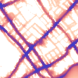 Daytime road noise heatmap for SW10 9HL