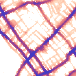 Daytime road noise heatmap for SW10 9NE