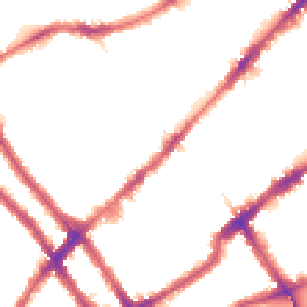 Night-time road noise heatmap for SW10 9PT
