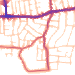 Daytime road noise heatmap for SW14 7AA