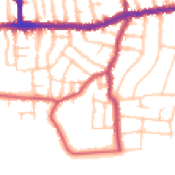 Daytime road noise heatmap for SW14 7AB