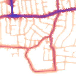 Daytime road noise heatmap for SW14 7AD