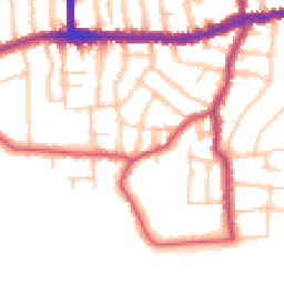 Daytime road noise heatmap for SW14 7AL