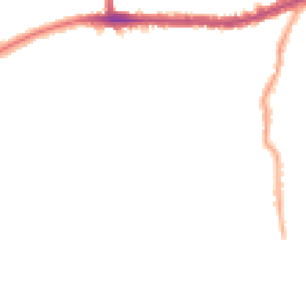 Night-time road noise heatmap for SW14 7AN