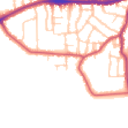 Daytime road noise heatmap for SW14 7AP