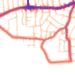 Daytime road noise heatmap for SW14 7AW