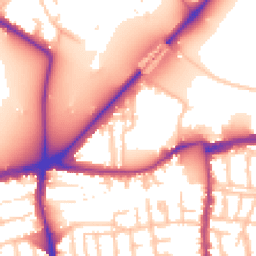 Daytime road noise heatmap for SW14 7AZ