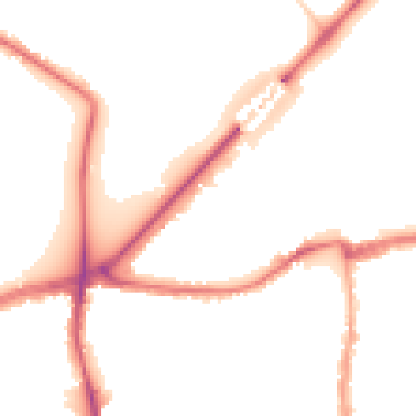Night-time road noise heatmap for SW14 7BA