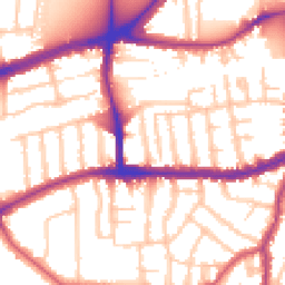 Daytime road noise heatmap for SW14 7BJ