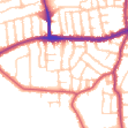 Daytime road noise heatmap for SW14 7DG