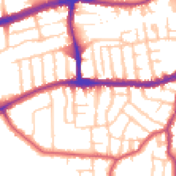 Daytime road noise heatmap for SW14 7DH