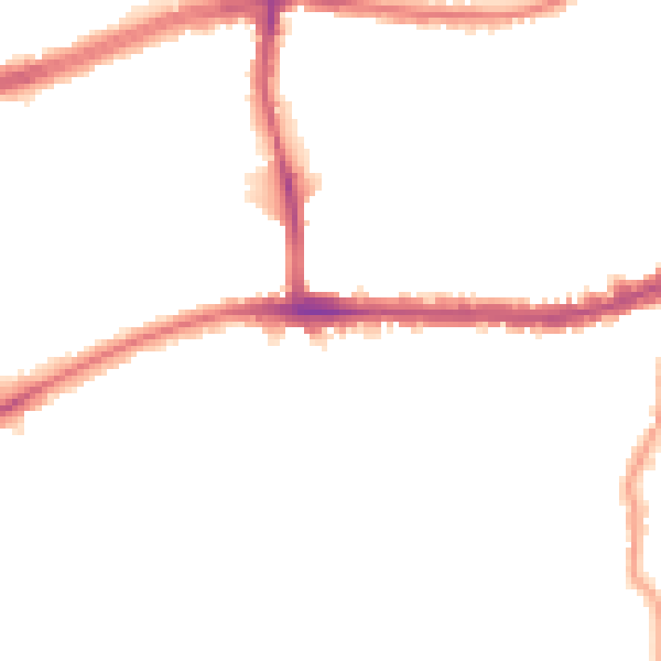 Night-time road noise heatmap for SW14 7DH