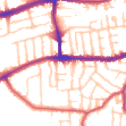 Daytime road noise heatmap for SW14 7DL