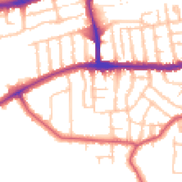 Daytime road noise heatmap for SW14 7DP