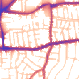 Daytime road noise heatmap for SW14 7JH