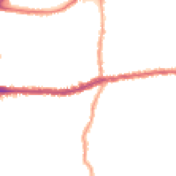 Night-time road noise heatmap for SW14 7PQ