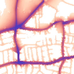 Daytime road noise heatmap for SW14 7SJ
