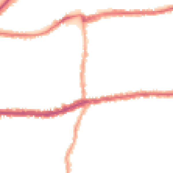 Night-time road noise heatmap for SW14 8AE