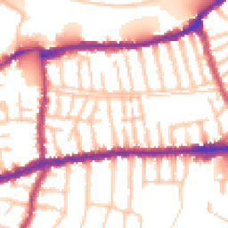 Daytime road noise heatmap for SW14 8DL